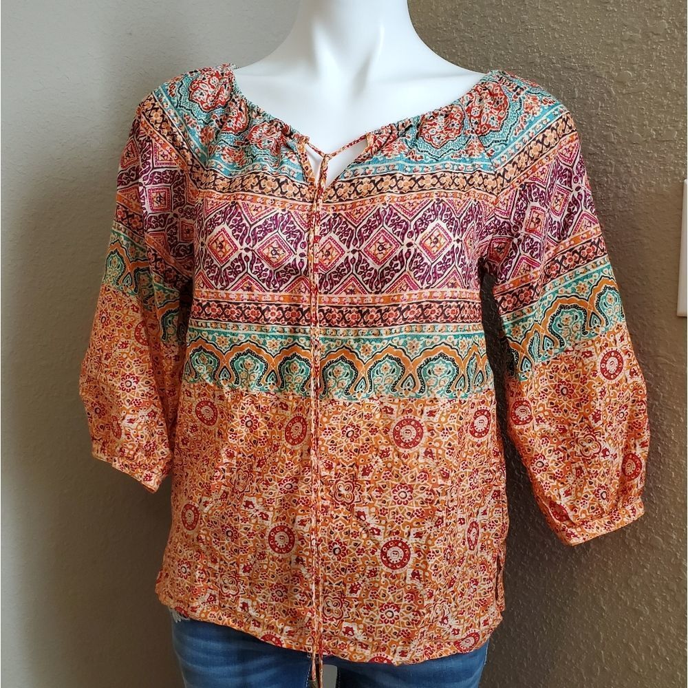 Lauren ralph lauren peasant top
